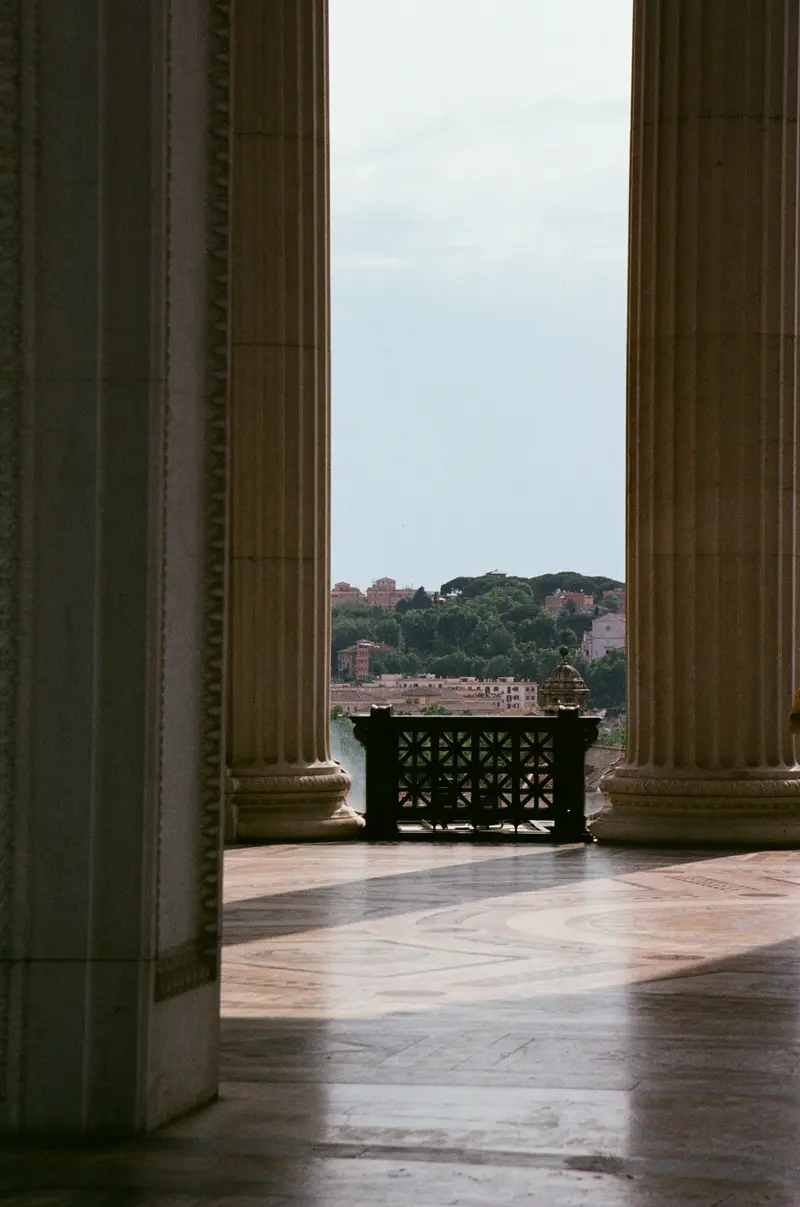 Between the columns